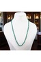 Certified Malachite Stone 2 mm Faceted Cut String Necklace - Malachite Necklace 45 cm