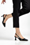 Black Patent Leather Gold Tokali Pointed Toe Elegant and Stylish, a Complement to Any Combination, Daily Use Heeled Shoes