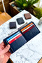 Premium Gift Rose Box - Butterfly Navy Blue Genuine Leather Wallet - Keychain and Navy Blue Rose Box - 4