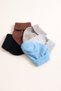 5 Pairs of Natural Colored Baby Boy Socks 0-6 Months - 2