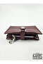 Mats Burgundy Faux Leather Snap Wallet - 7