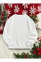 Girl/Boy's White Hooded ''Merry Christmas'' Printed Sweatshirt - 2