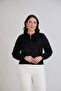 Elegant Women's Sequin Embroidered Bearded Knit Zipper Closure Plus Size Jacket Cardigan