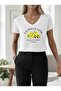 La Dolce Vita Printed Women's Oversize V-Neck T-Shirt