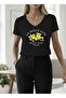La Dolce Vita Printed Women's Oversize V-Neck T-Shirt