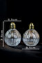 Set of 2 Glass Salt Shakers with Gold Heads 50 ml |   Stylish & Convenient Spice Rack