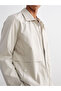 Lcw Vision Beige Shirt Collar Men's Jacket - 3