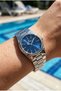Women's Wristwatch |   32 mm Steel Case, Navy Blue Dial, Stone Detail, Steel Band - 5