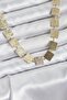 Square Plate Model Gold Color Women's Necklace -