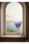 1Pc 5-Branch Cobalt Blue Almond Flower Home Decor Ornament - 4
