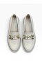Women's Loafer with Orthopedic Sole and Metal Accessories - 4