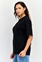 Ole By Women Crew Neck Short Sleeves Solid T-Shirt, Black - 3