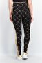 Women Regular Fit Allover Print Skinny Pants, Black/Beige - 4