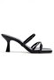 Larin Black Short Heeled Women's Slippers
