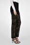 Women Regular Fit Lace Cargo Pants, Black - 2