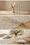 Lace Table Runner 113×37 cm – Light Cream Transparent Elegant Table Decor - 4