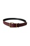 Burgundy Color Belt with Gold Square Buckle