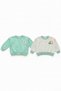 Children's Cotton Colored Printed Oversized 2-Thread 2-Piece Sweatshirt