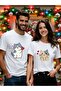 Double Matching Set 1 Men's Model Valentine's Day Printed Relaxed Fit T-shirt