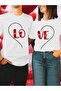 Double Matching Set 1 Men's Model Valentine's Day Printed Relaxed Fit T-shirt