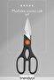 Multi-Purpose Kitchen Scissors Black, Practical Multi-Functional Kitchen Scissors Chicken Scissors - 6