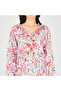 White Multicolor Floral Printed Jalabiya with Embroidered Neckline - 5