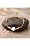 Stone Clover Model Natural Stone Bracelet – Luck and Elegance