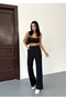Women's Stretch Fabric Palazzo Loose Wide Leg Trousers - 6