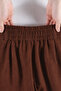 Women's Brown Palazzo Pants with Belt Buckle Detail - 4