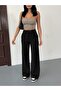 Women's Stretch Fabric Palazzo Loose Wide Leg Trousers - 2