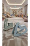Natural Wooden Rocking Horse (Light Blue) Montessori Children's Room Activity Toy - 5