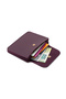 2 Pieces Burgundy Purple Faux Leather Multi-Compartment Women's Card Holder Wallet Set - 13X9 cm - 3