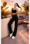 Tokyo Blue Stretch Fabric Super High-Waist Relaxed Leg Denim Palazzo Pants - 4