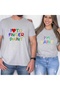 Double Matching Set 1 Men's Model Valentine's Day Printed Relaxed Fit T-shirt