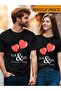 Double Matching Set 1 Men's Model Valentine's Day Printed Relaxed Fit T-shirt