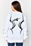 x Alpinestars Women Ribbed Collar Long Sleeve Graphic Print Sweatshirt, White - 4