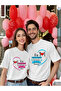 Unisex Couple Combination 1 Piece Men's Model Valentine's Day Printed Comfortable Fit T-Shirt