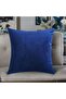 Velvet Textured Soft Fabric Throw Pillow Cover 40 X 40 - 2 Pieces (Without Filling) with Hidden Zipper