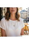 Women's Silver Color Necklace with Zircon Stone Heart and Eiffel Tower Figure Inside - 2