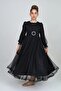 Girl's Long Black Hijab Evening Dress