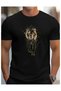 Lion Printed New Trend Black Oversize T-Shirt - 5