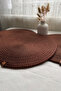 Dark Brown American Serving Set Supla 7 Piece Bread Basket, Plate Coaster, Ms Home Series - 5