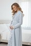 Women's Floral Plus Size Maternity Nightgown Dressing Gown Set - 5