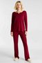 Women's V-Neck Standard Sleeve Long Sleeve Ribbed Knit Knitted Pajamas Set Functional Durable Comfortable - 3