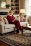 Women's V-Neck Standard Sleeve Long Sleeve Ribbed Knit Knitted Pajamas Set Functional Durable Comfortable - 4