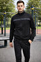 New Season Comfortable Fit Mock Neck Compact Combed Cotton Men's Tracksuit - 3