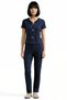 Women's V-Neck Short Sleeve Floral Pointel Knitted Pajama Set Functional Durable Stylish 100% Cotton - 3