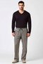 Men's Plus Size V-Neck Standard Sleeve Long Sleeve Knitted Striped Pajama Set Comfortable 100% Cotton - 3