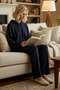 Women's Hooded Low Armhole Relaxed Fit Knitted Pajama Set Long Leg Tube Leg Functional - 4