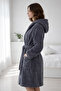 Hooded Women's Wellsoft Bathrobe - Dressing Gown - 2